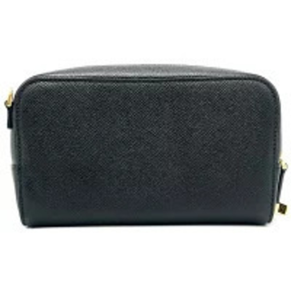 Dior Clutch Crossbody Leather Shoulder Bag Christian Black Double Caro